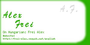 alex frei business card